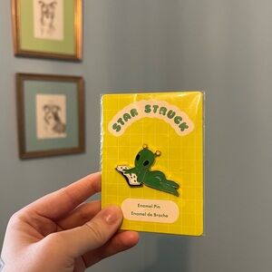 Indigo Green Alien Enamel Pin